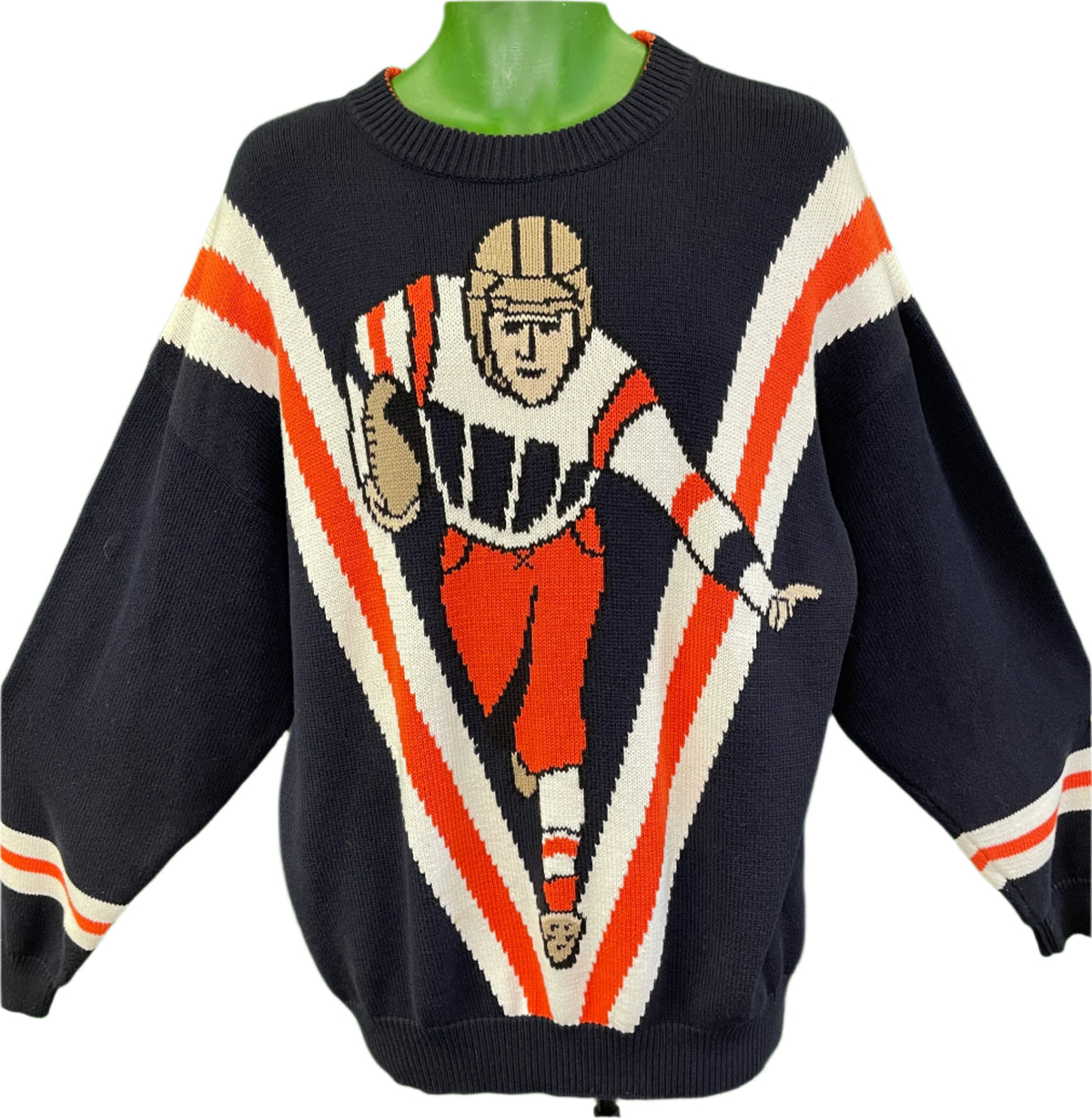 American Football Vintage Cotton Jumper Sweater Bears Broncos Men's X-Large