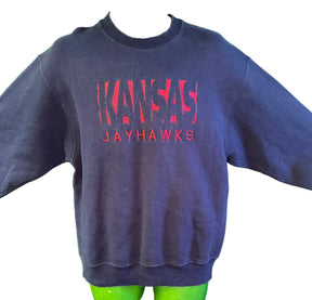 NCAA Kansas Jayhawks Stitched Pullover Sweatshirt Men's Large