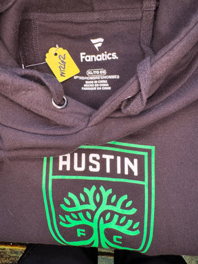 Austin FC Fanatics Black Pullover Hoodie Hooded Sweatshirt Men's X-Large