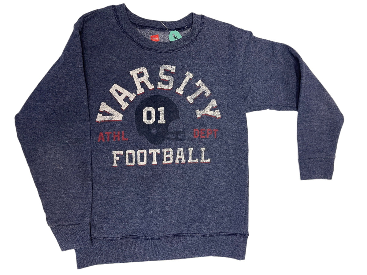 American Football "Varsity" Heathered Blue Pullover Sweatshirt Youth Small 8