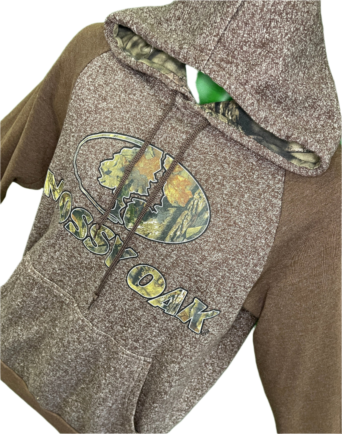 Mossy Oak Hunting Pullover Heathered Brown Hoodie Men's Small