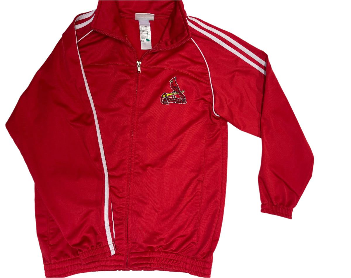 MLB St Louis Cardinals Team Athletics Full Zip Track Jacket Youth Medium 10-12