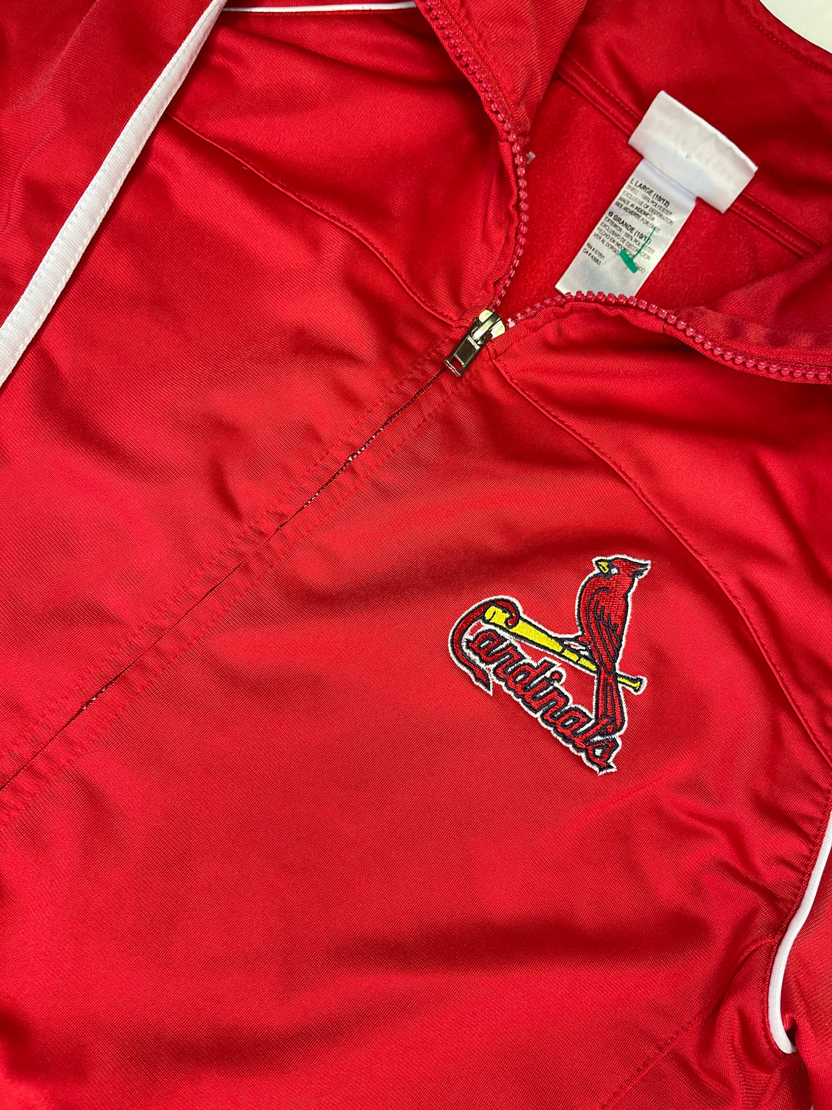 MLB St Louis Cardinals Team Athletics Full Zip Track Jacket Youth Medium 10-12