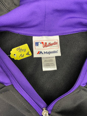 MLB Colorado Rockies Majestic 1/4 Zip Pullover Hoodie Youth Large 14-16