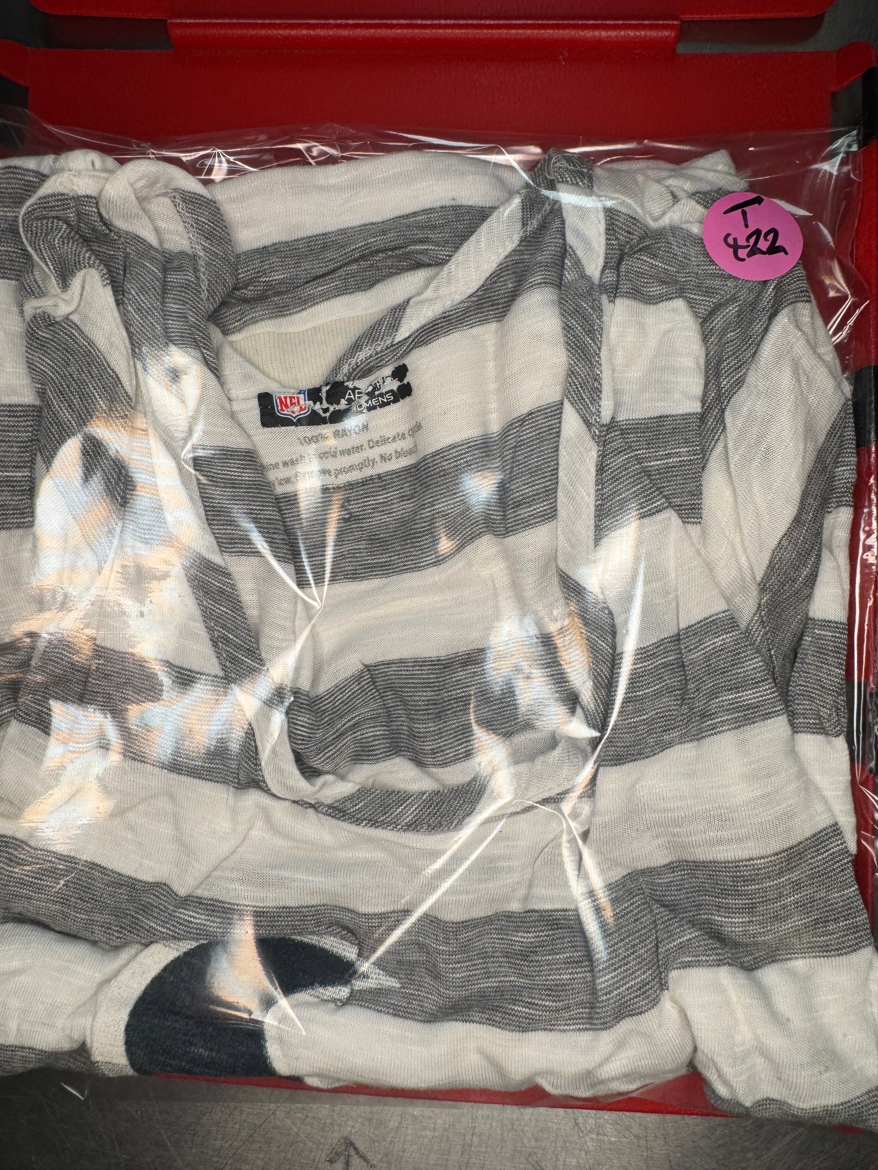 NFL Houston Texans T-Shirt Striped Women's Small Cute!