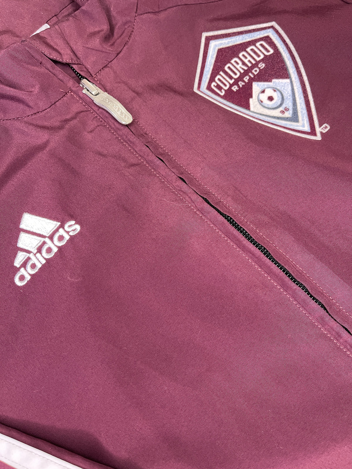 MLS Colorado Rapids Adidas Full Zip Windbreaker Jacket Youth Medium 10-12