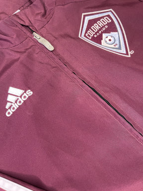 MLS Colorado Rapids Adidas Full Zip Windbreaker Jacket Youth Medium 10-12