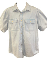 L L Bean 100% Cotton Light Wash Denim Shirt S/S Men's X-Large