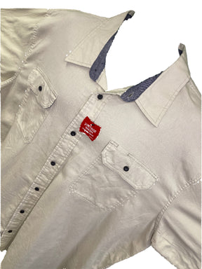 Wrangler Vintage Wash Beige L/S Cotton Shirt Men's 3X-Large NWT