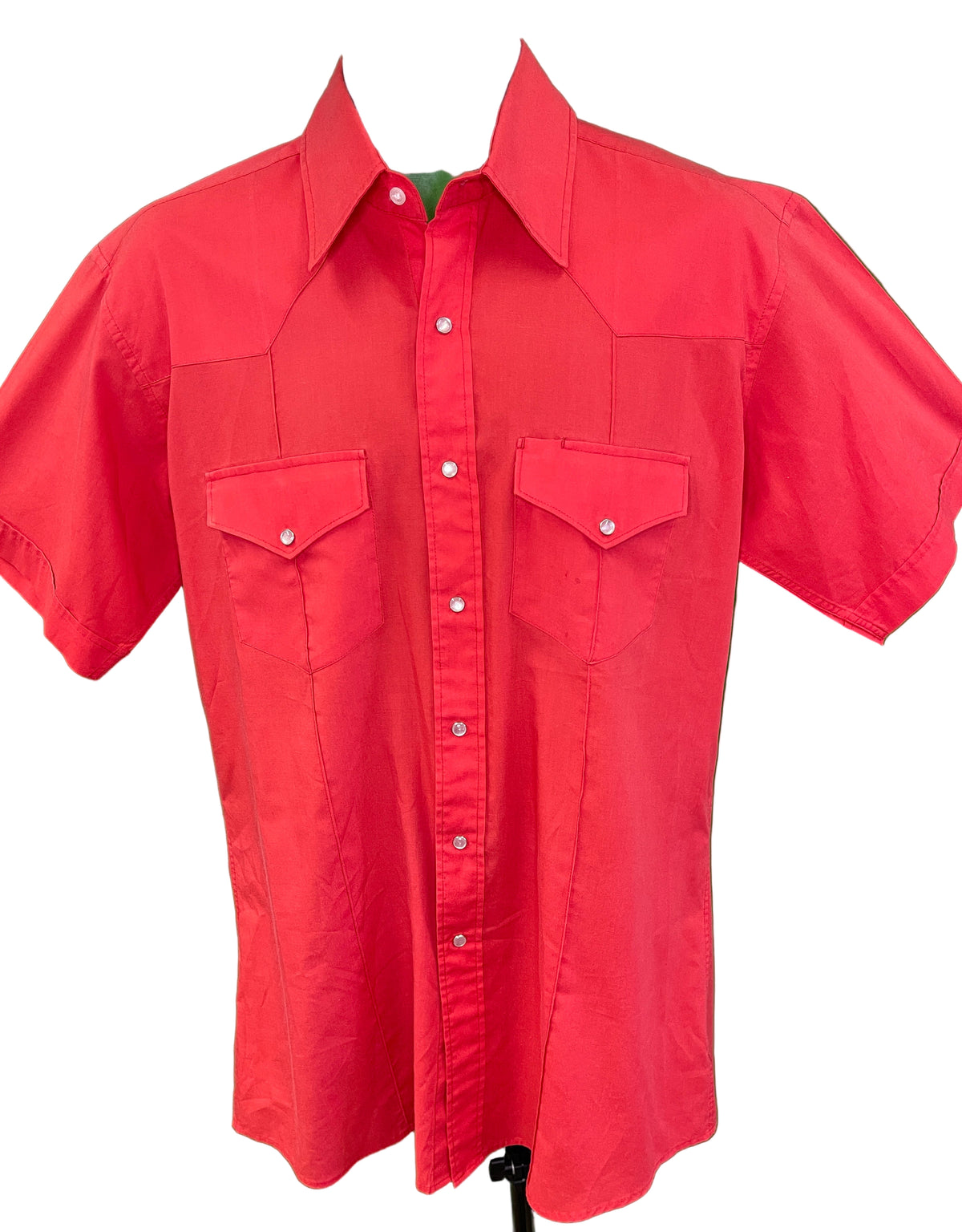 Corral West Ranchwear Vintage Western Shirt S/S Red Cotton Men's Large