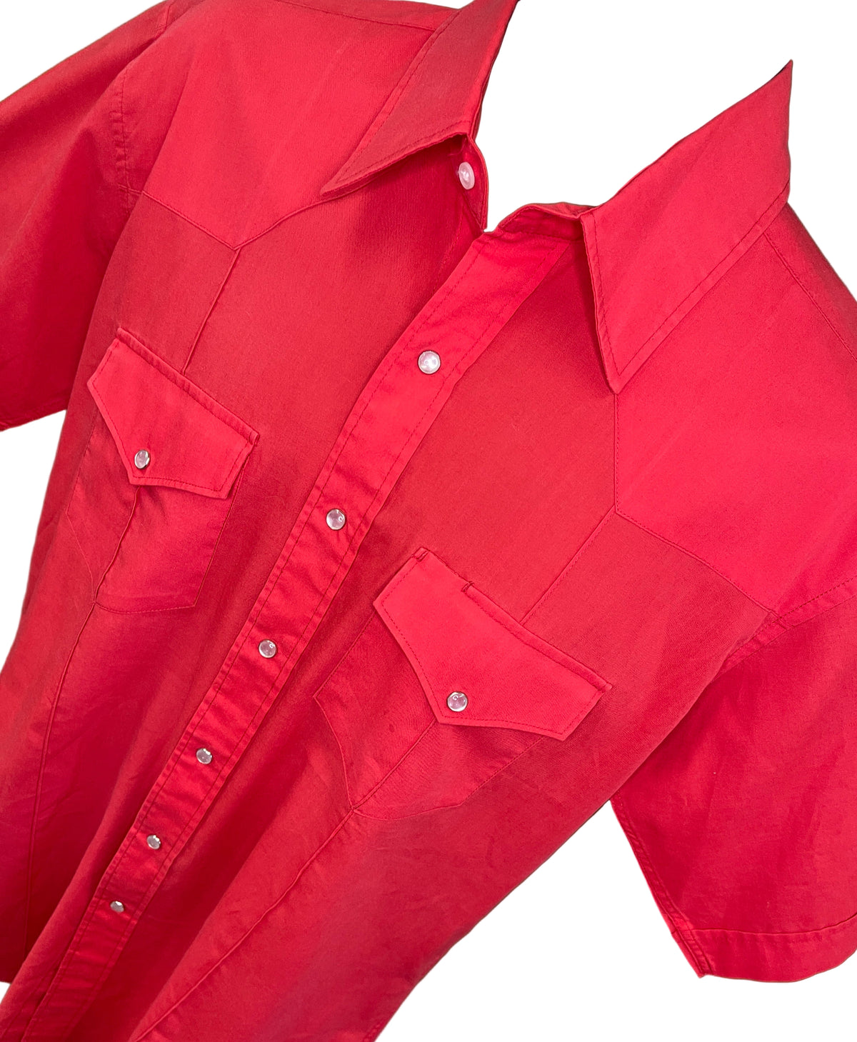 Corral West Ranchwear Vintage Western Shirt S/S Red Cotton Men's Large