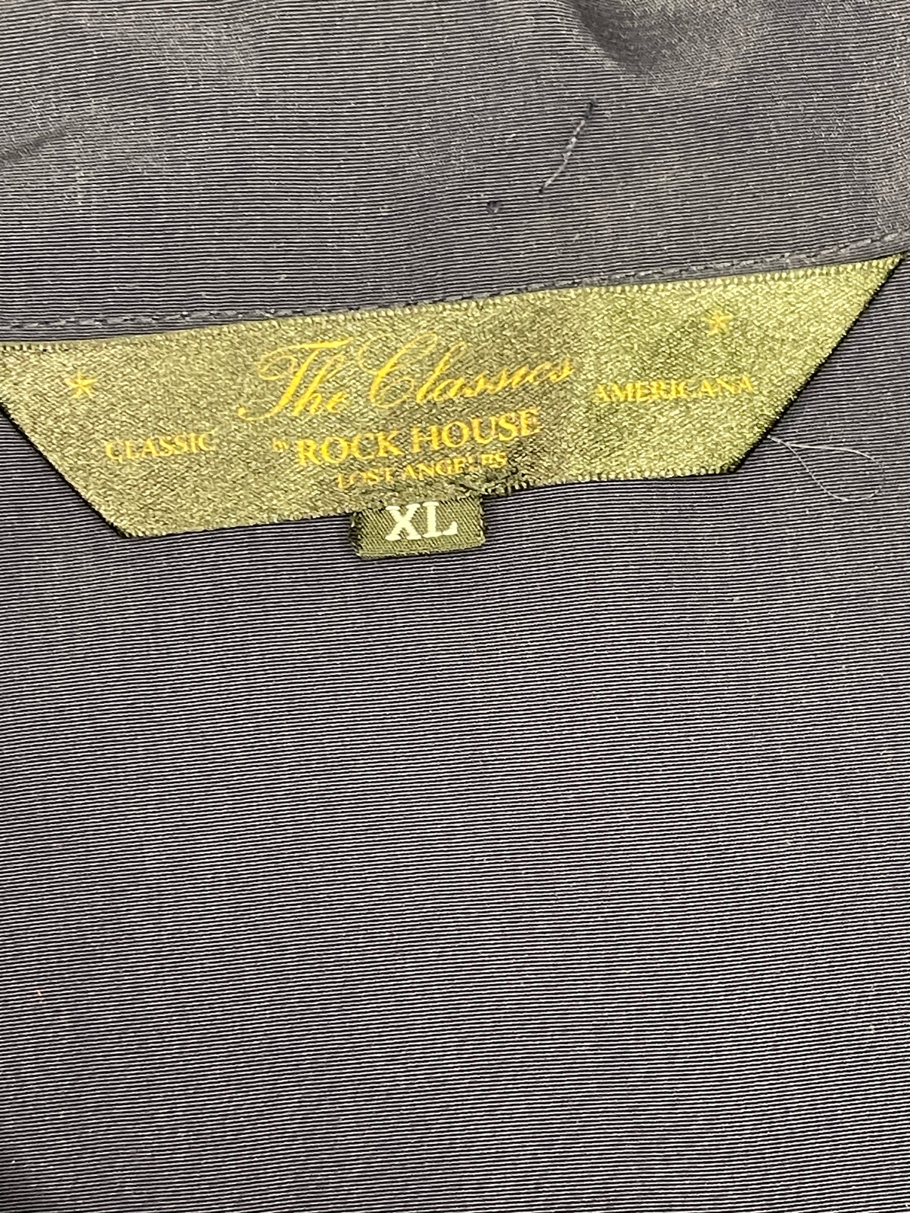 Rock House Los Angeles Guitar Player Silky Dress Shirt Men's X-Large