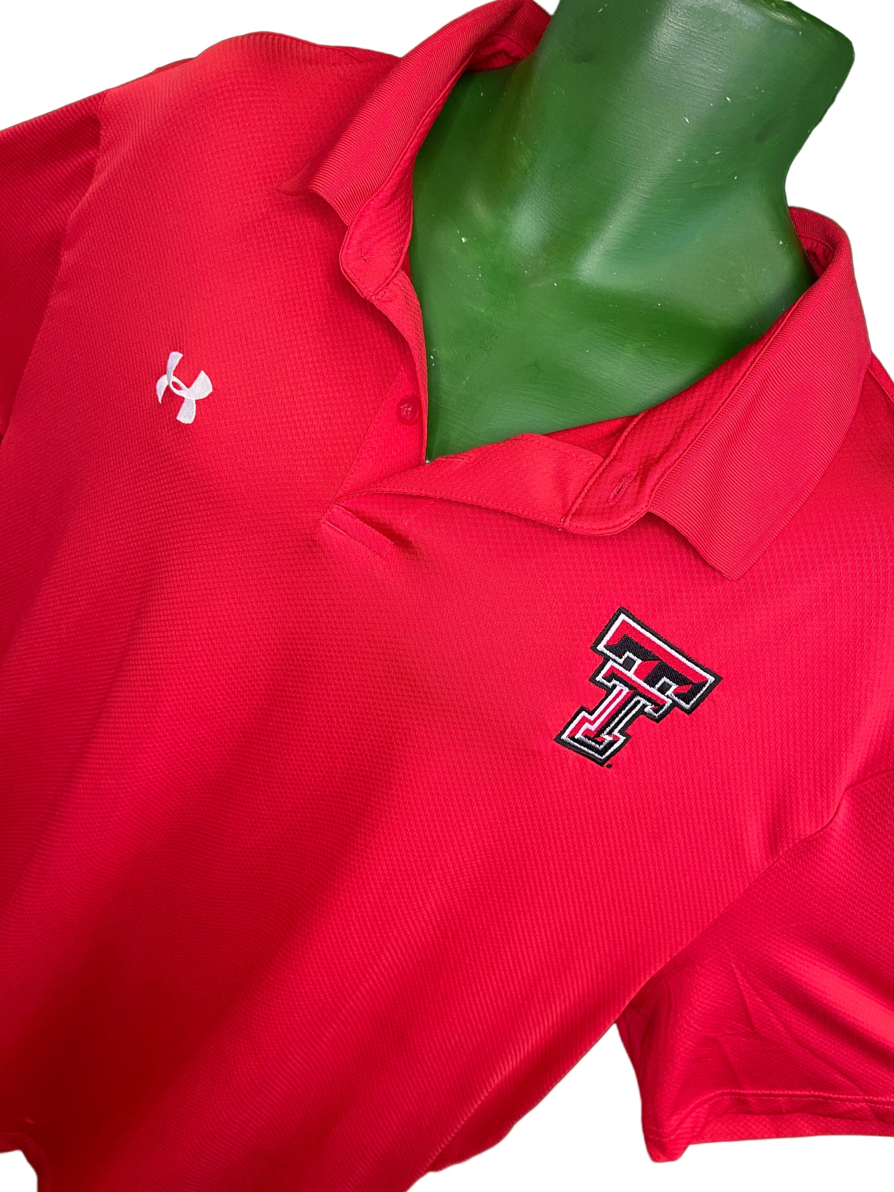NCAA Texas Tech Red Raiders Under Armour Red Polo Golf Shirt Men's 2X-Large