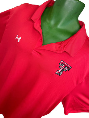 NCAA Texas Tech Red Raiders Under Armour Red Polo Golf Shirt Men's 2X-Large