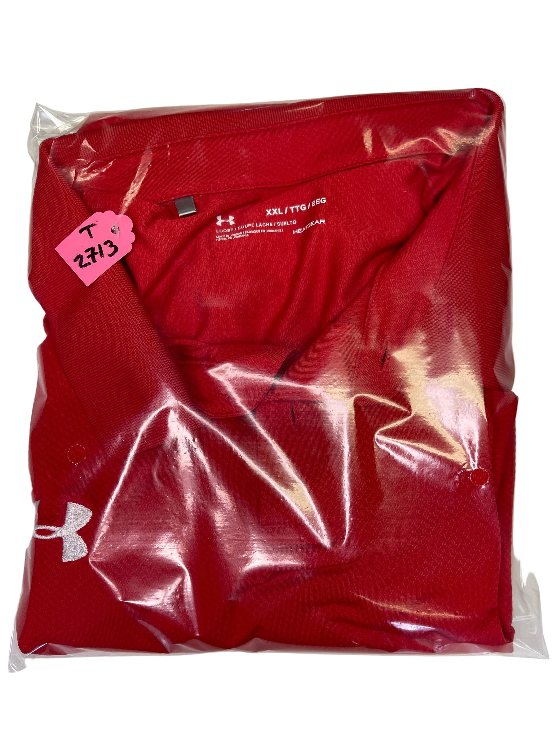 NCAA Texas Tech Red Raiders Under Armour Red Polo Golf Shirt Men's 2X-Large