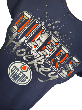 NHL Edmonton Oilers Cotton Deep Blue T-Shirt Girls' Youth Medium 10-12