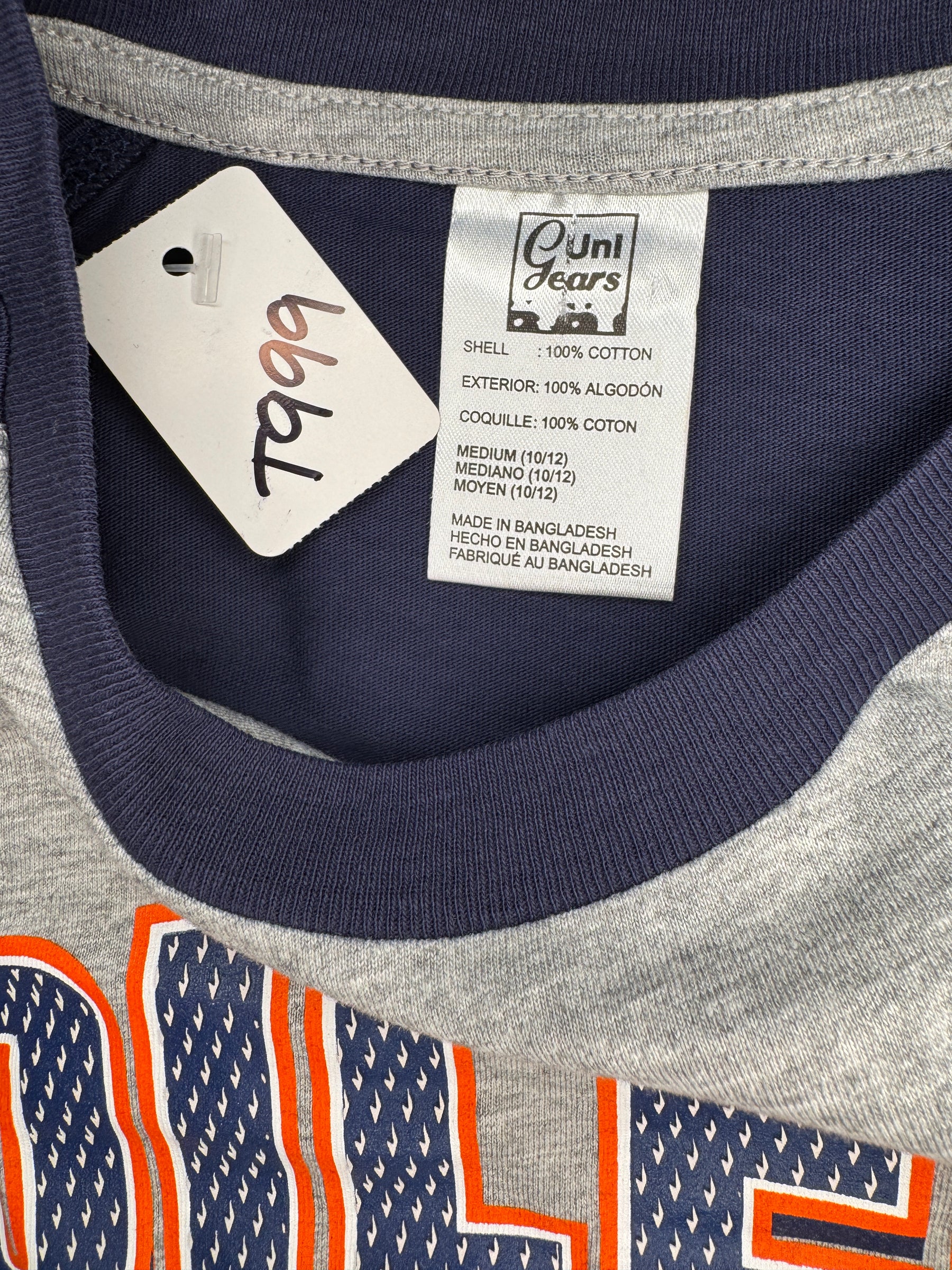 NHL Edmonton Oilers Medium L/S Grey/Blue T-Shirt Youth Medium 10-12 New w/o Tags