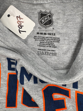 NHL Edmonton OIlers Heathered Grey T-Shirt Youth Medium 10-12 New w/o Tags