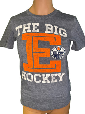 NHL Edmonton Oilers Heathered Soft T-Shirt Youth Medium 10-12 New w/o Tags