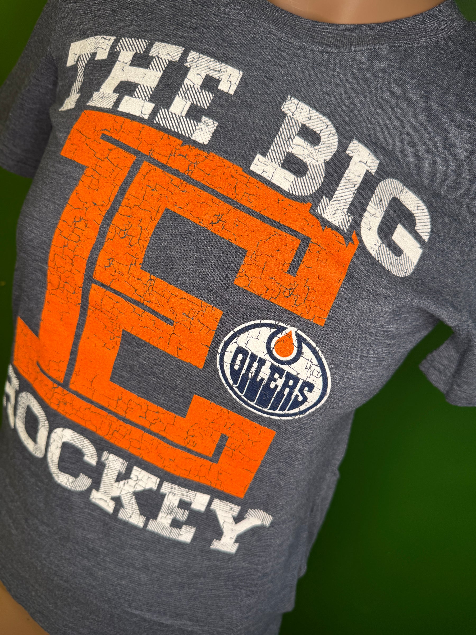 NHL Edmonton Oilers Heathered Soft T-Shirt Youth Medium 10-12 New w/o Tags