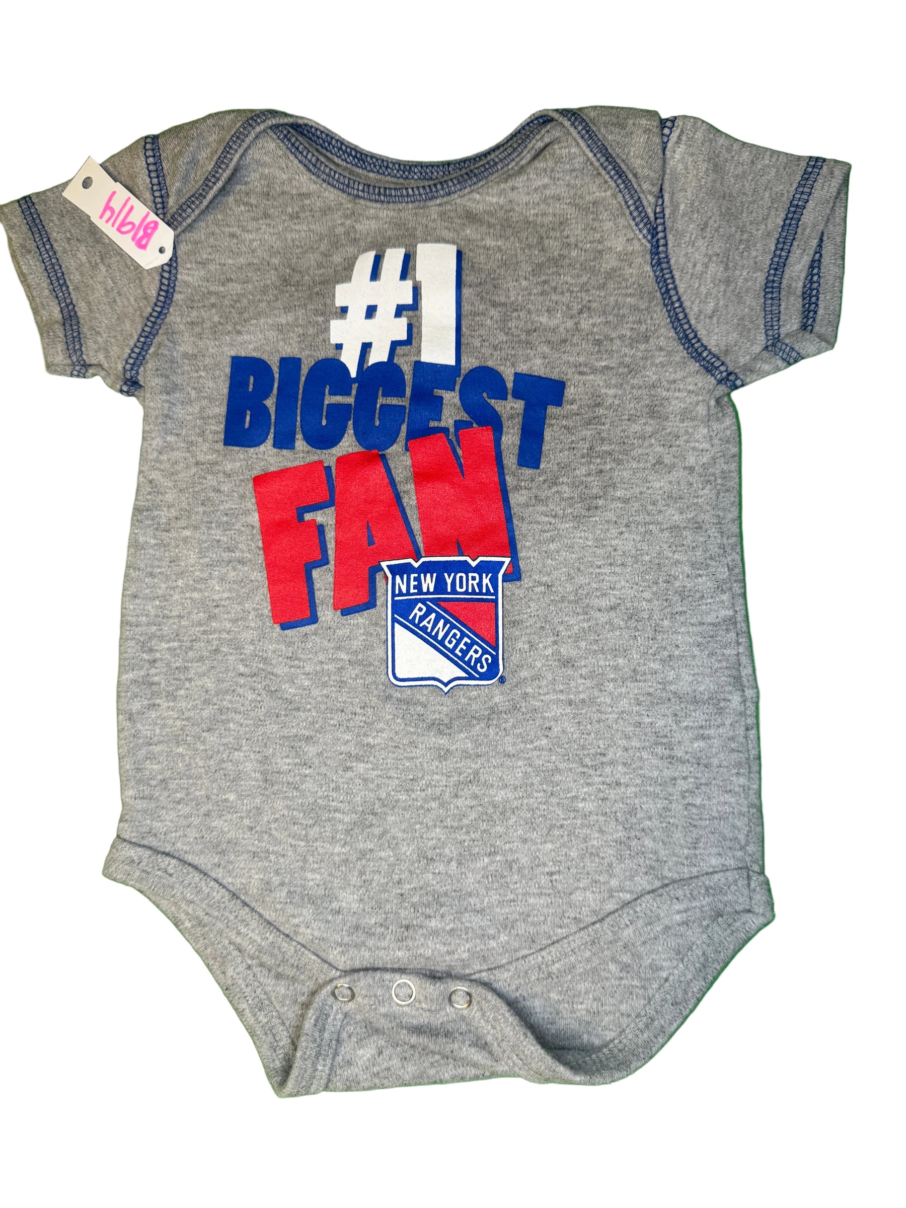 NHL New York Rangers Grey Infant Baby Onesie 12 Months