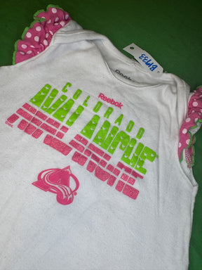 NHL Colorado Avalanche Reebok Green and Pink Infant Baby Onesie 6-9 Months