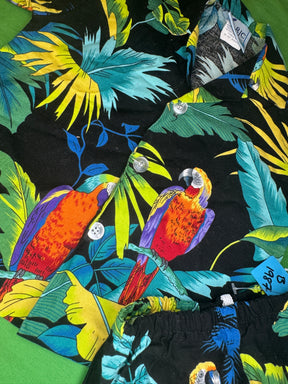 Hawaiian Aloha Shirt & Shorts Parrot Outfit Made in Hawaii Infant Baby 12 months