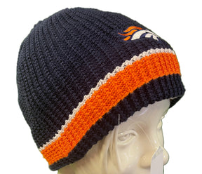 NFL Denver Broncos Orange and Blue Reversible Woolly Hat OSFA