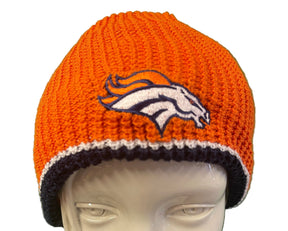 NFL Denver Broncos Orange and Blue Reversible Woolly Hat OSFA