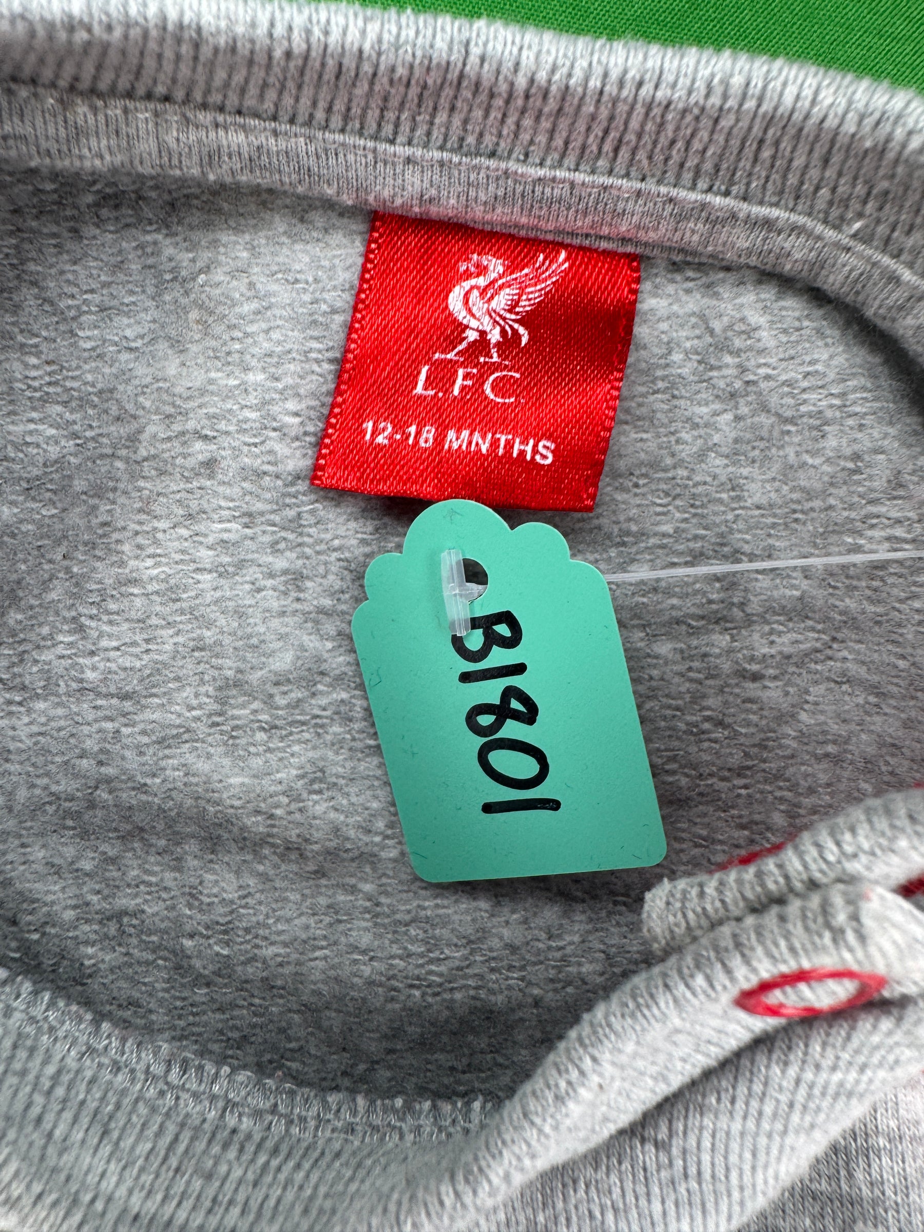 Liverpool FC Heathered Grey Pullover Sweatshirt Infant Toddler 12-18 Months