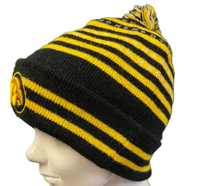NCAA University of Iowa Hawkeyes Beanie Woolly Bobble Hat OSFA