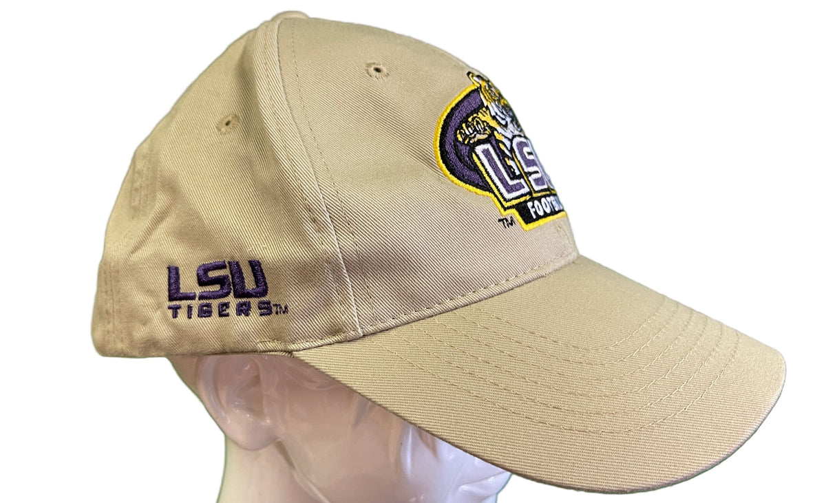 NCAA Louisiana State Tigers Beige Khaki Cotton Strapback Cap/Hat OSFA