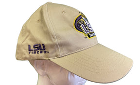 NCAA Louisiana State Tigers Beige Khaki Cotton Strapback Cap/Hat OSFA