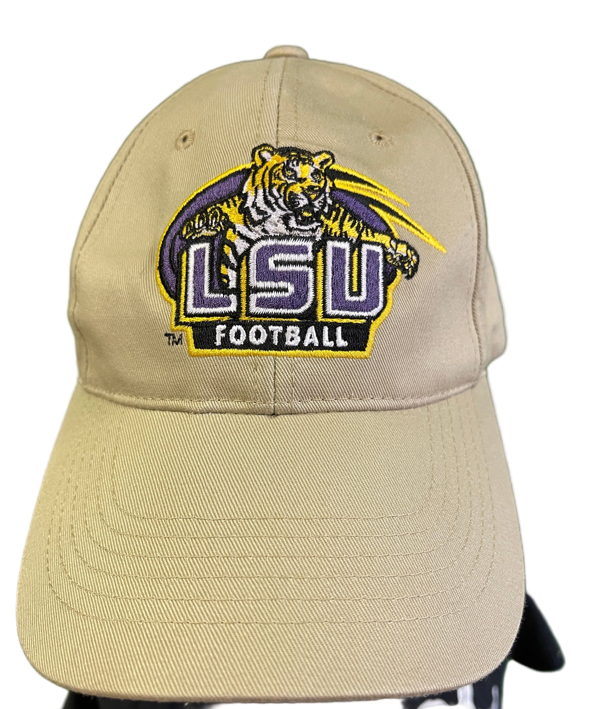 NCAA Louisiana State Tigers Beige Khaki Cotton Strapback Cap/Hat OSFA