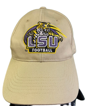 NCAA Louisiana State Tigers Beige Khaki Cotton Strapback Cap/Hat OSFA