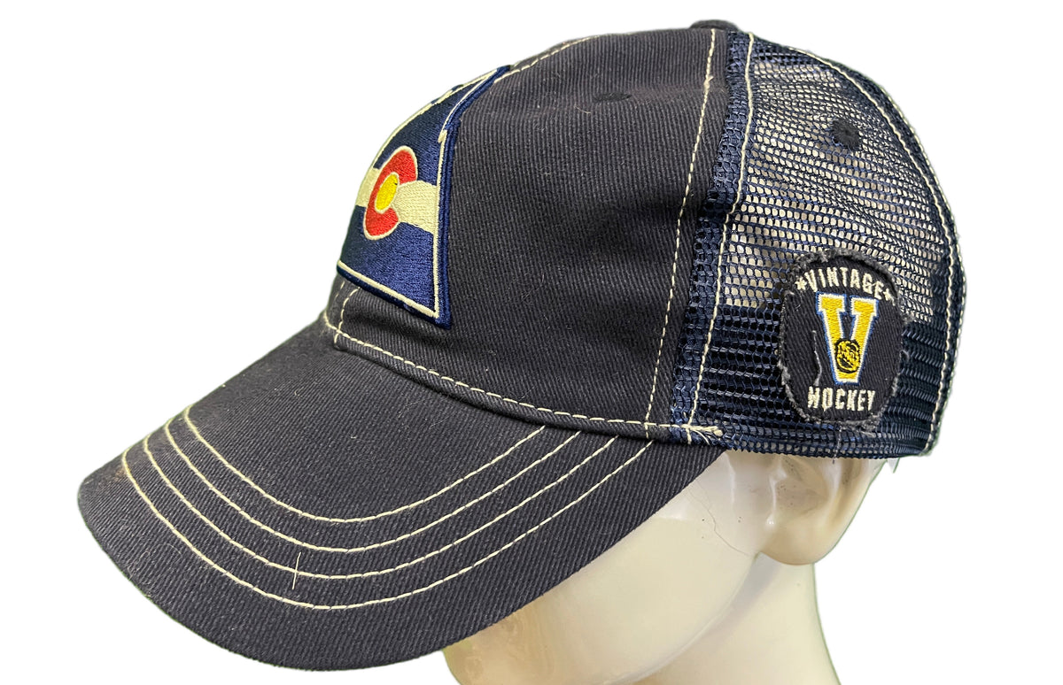 VINTAGE NHL Colorado Rockies Roger Edwards Strapback Cap/Hat Adult OSFM