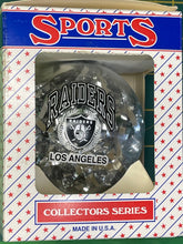 NFL Las Vegas (Los Angeles) Raiders Vintage Christmas Glass Tree Ornament NWT