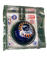 NFL Denver Broncos Vintage Christmas Glass Ball Ornament Tree Decoration NWT