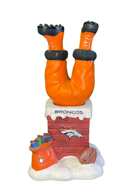 NFL Denver Broncos FOCO Collectable Bobblehead Santa in Chimney Mint!