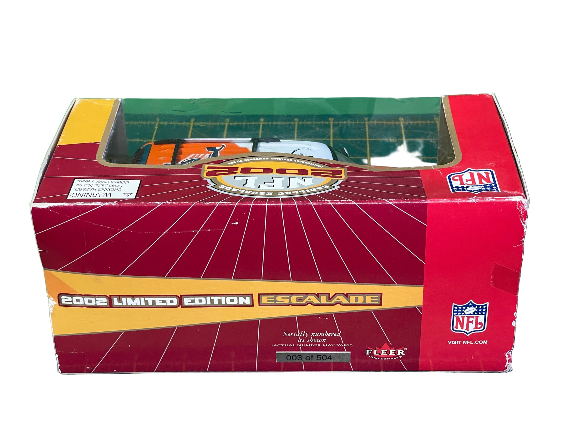 NFL Miami Dolphins 2002 Die Cast Cadillac Escalade Ltd Ed of 504