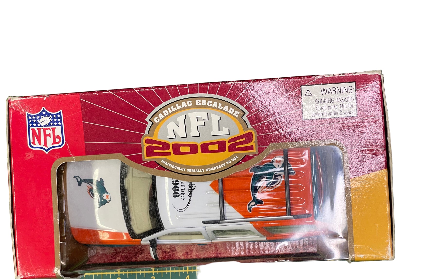 NFL Miami Dolphins 2002 Die Cast Cadillac Escalade Ltd Ed of 504
