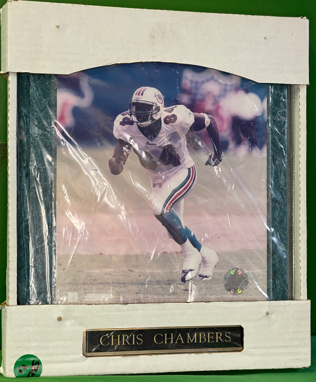 NFL Miami Dolphins Chris Chambers #84 Green Marble Plaque in Box NWT