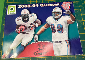 NFL Miami Dolphins 2003-04 Vintage Advertising Calendar Publix Coke