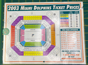 NFL Miami Dolphins 2003-04 Vintage Advertising Calendar Publix Coke