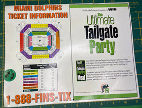 NFL Miami Dolphins 2002-03 Vintage Advertising Calendar Publix