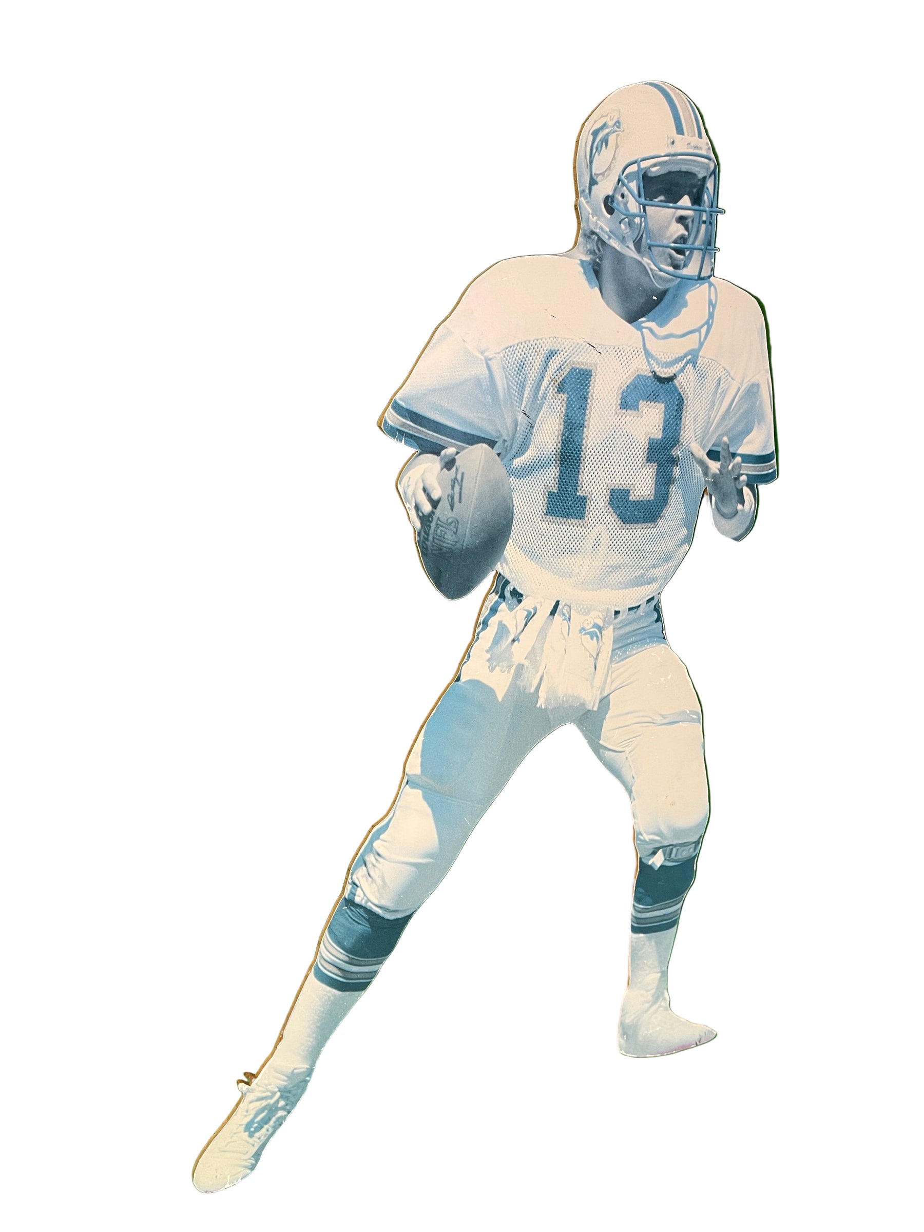 NFL Miami Dolphins Dan Marino #13 Vintage Plywood Cutout 24" Unique!
