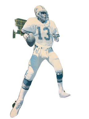 NFL Miami Dolphins Dan Marino #13 Vintage Plywood Cutout 24" Unique!