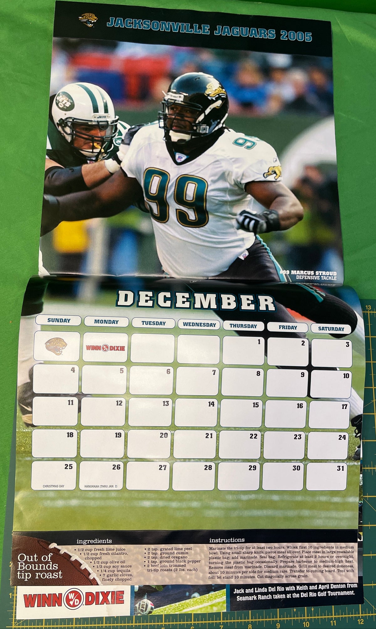 NFL Jacksonville Jaguars Vintage 2005 Wall Calendar 12" x 12"