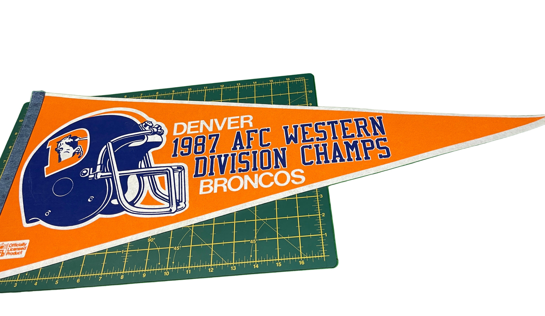 NFL Denver Broncos 1987 AFC Western Division Champions Vintage Pennant
