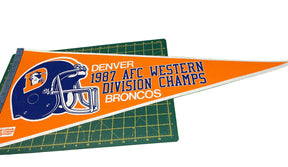 NFL Denver Broncos 1987 AFC Western Division Champions Vintage Pennant